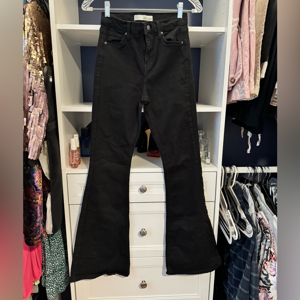 Topshop black flare Jamie jeans